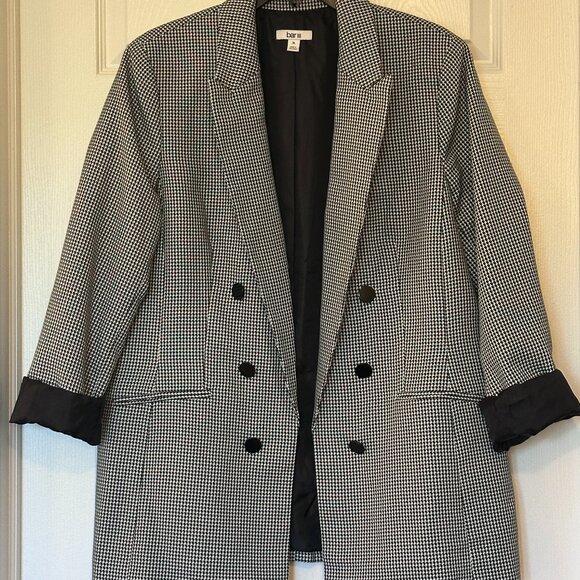 Bar III Houndstooth Long Open Blazer – Size XL - Picture 1 of 2